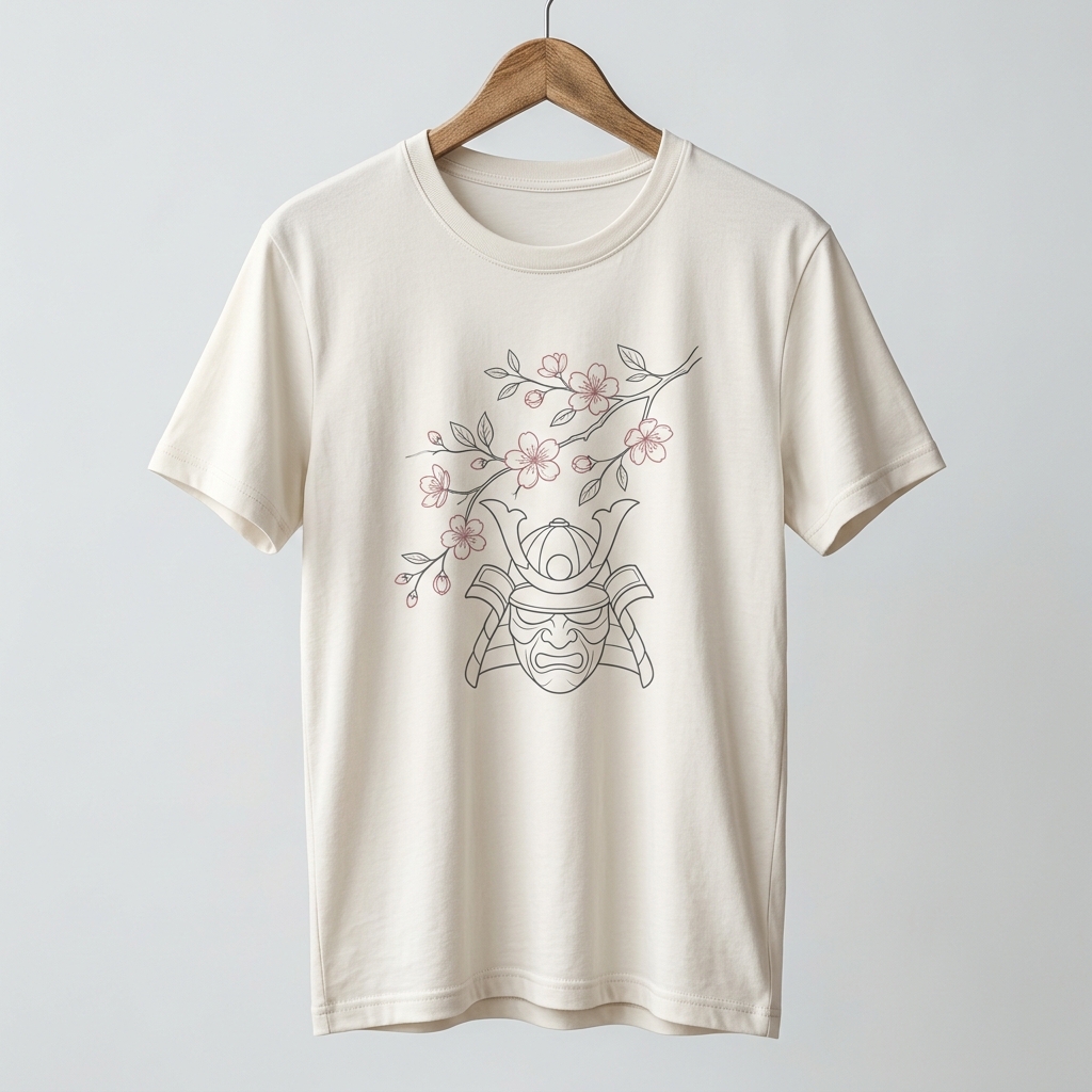 Kaos Custom Sakura Blossom Samurai Aesthetic